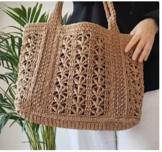 کیف ساحلی رافیا مدل لوتوس