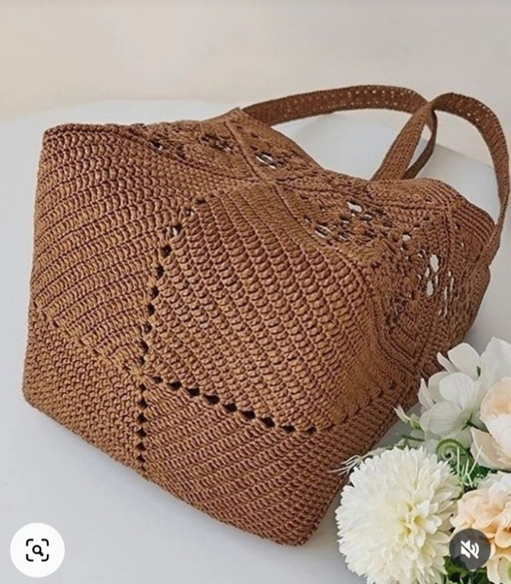 کیف دست بافت زنانه کتان