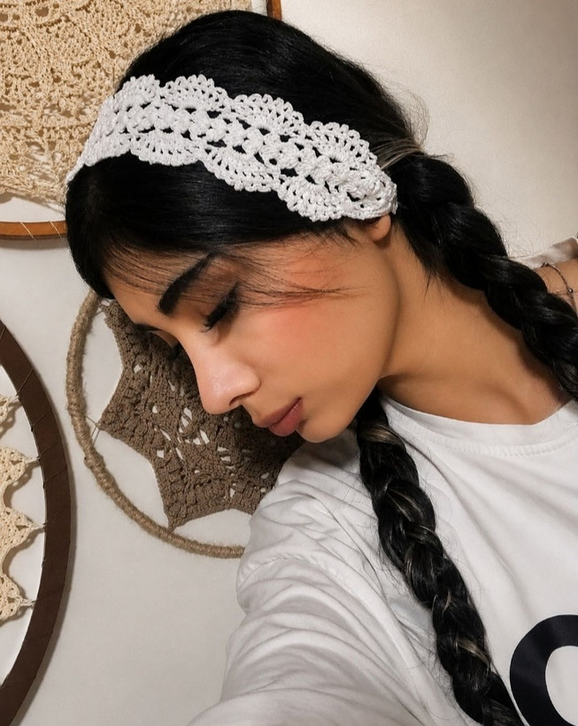 هد سر قلاب بافی دخترانه